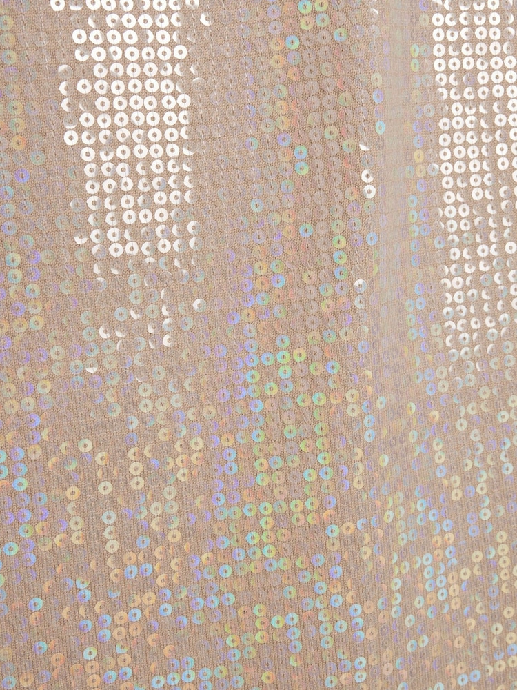 River Island Blue Sequin Midi Skirt - Image 4 of 4