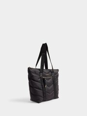 River Island Black Quilted Webbing Shopper Bag - Image 3 of 4