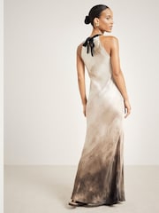 River Island бретелька на шею в омбре платье-комбинация - Image 2 of 6