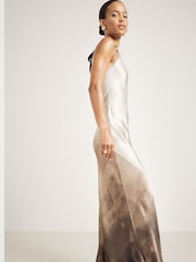 River Island бретелька на шею в омбре платье-комбинация - Image 3 of 6