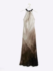 River Island бретелька на шею в омбре платье-комбинация - Image 5 of 6