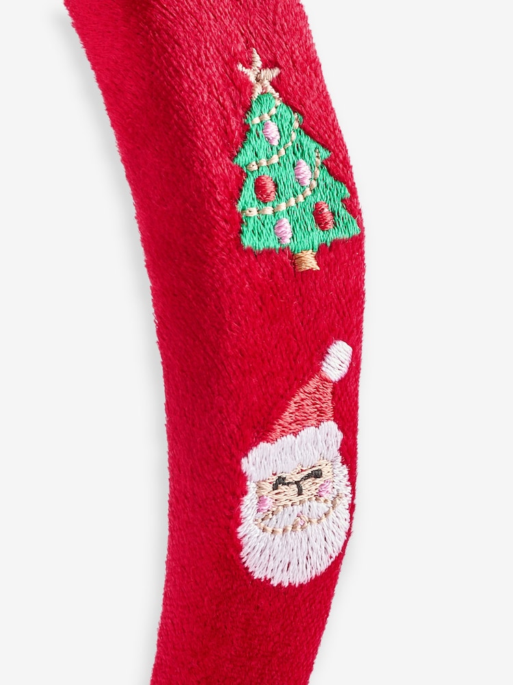 Red Embroidered Christmas Aliceband - Image 2 of 2
