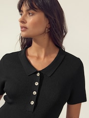 Negro - Maternity Collared Dress - Imagen 4 de 8