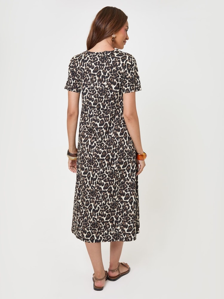 Threadbare Black Petite Jersey Midi Smock Dress With Pockets - Image 2 of 4 Threadbare Black Petite Jersey Midi Smock Dress With Pockets - Image 2 of 4