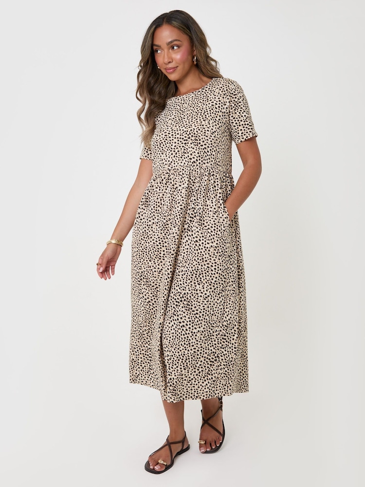 bambi midi dress Bambi Smocked Midi Dress in Navy Madida Clothing