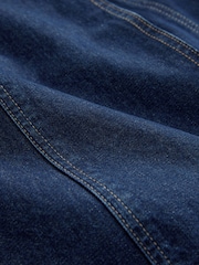 Denim Rinse Denim Double Breasted 100% Cotton Trench Coat - Image 7 of 8