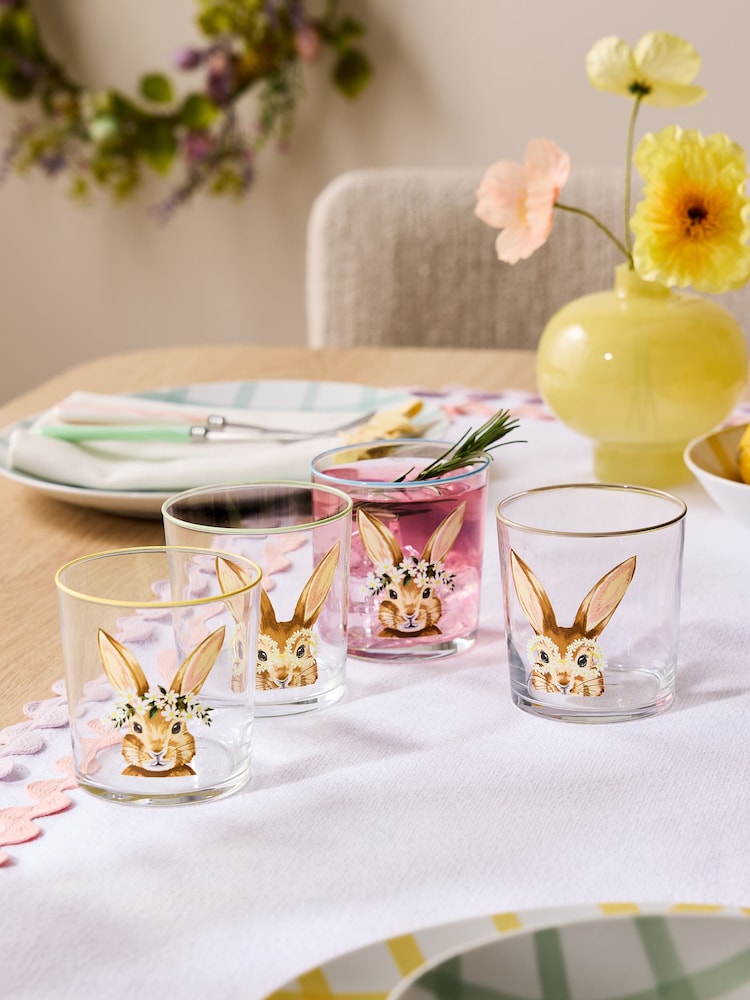 Set of 4 Bunny Rabbit Tumblers - Изображение 1 из 5