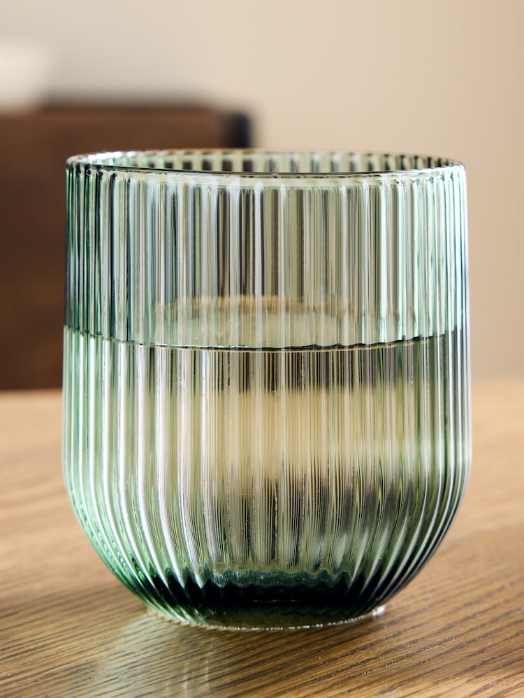 Green Hollis Set of 4 Short Tumbler Glasses - Image 2 of 3 Green Hollis Set of 4 Short Tumbler Glasses - Image 2 of 3