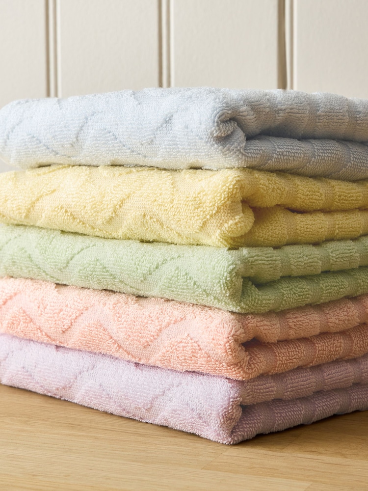 Set of 3 Pastel Set of 5 Tea Towels - Image 2 of 4