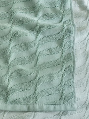 Sage Green Terry Set of 3 Tea Towels - Image 3 of 4