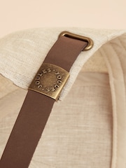 Joules Daley Neutral Linen Cap - Image 3 of 6