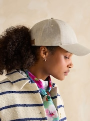 Joules Daley Neutral Linen Cap - Image 6 of 6