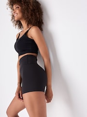Black Active Shorter Length Cycling Shorts - Image 1 of 7