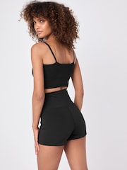 Black Active Shorter Length Cycling Shorts - Image 4 of 7