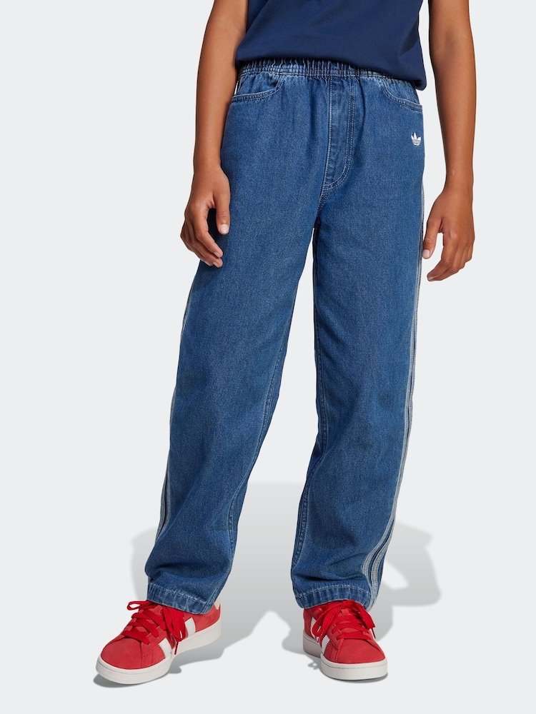 adidas originals Blue Denim Joggers Kids - Image 1 of 5
