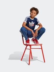 adidas originals Blue Denim Joggers Kids - Image 3 of 5