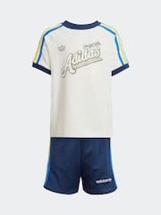 adidas originals White 100% Cotton Short T-Shirt Set - Image 6 of 8