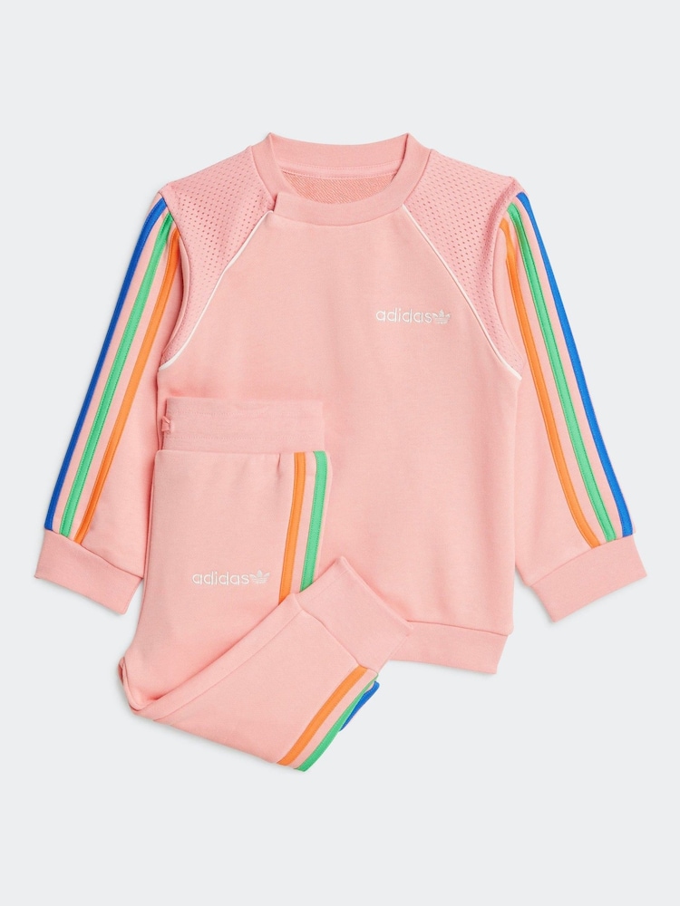 adidas Originals Pink Infant Rainbow Tracksuit - Image 1 of 7