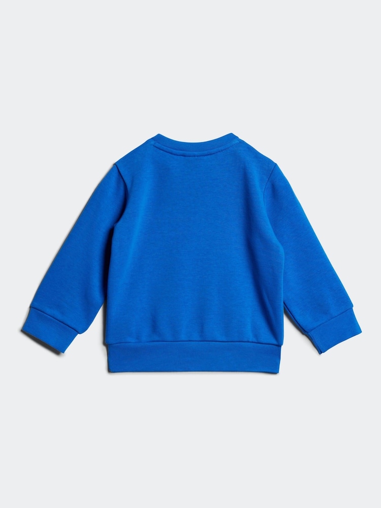 adidas Originals Blue Infant Sweatshirt and Joggers Set - Image 3 of 7