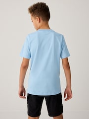 adidas originals Blue Small Trefoil Logo 100% Cotton T-Shirt - Image 3 of 6