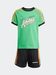 adidas originals Green 100% Cotton Short T-Shirt Set - Image 6 of 8