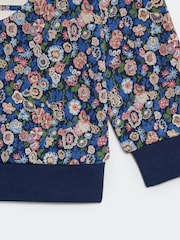 adidas originals Blue Blue Floral Liberty London Crew Tracksuit - Image 6 of 7