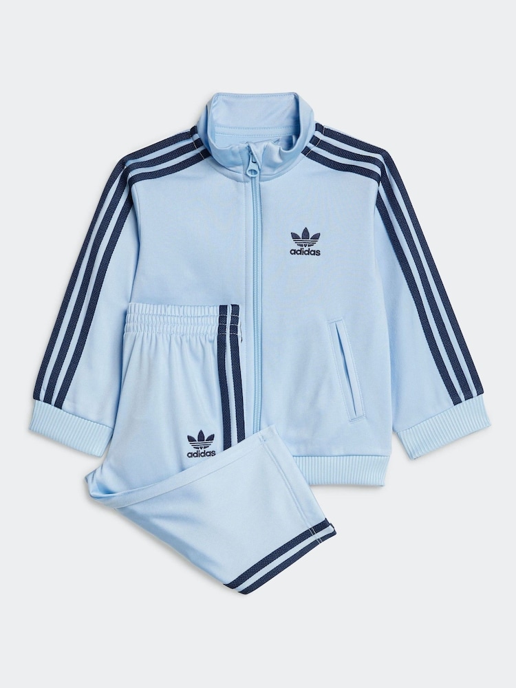 adidas Originals Blue Infant Firebird Tracksuit - Image 1 of 7