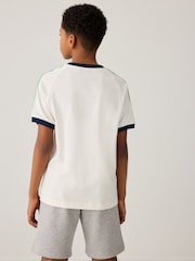 adidas originals White 3 Stripe 100% Cotton T-Shirt - Image 2 of 5