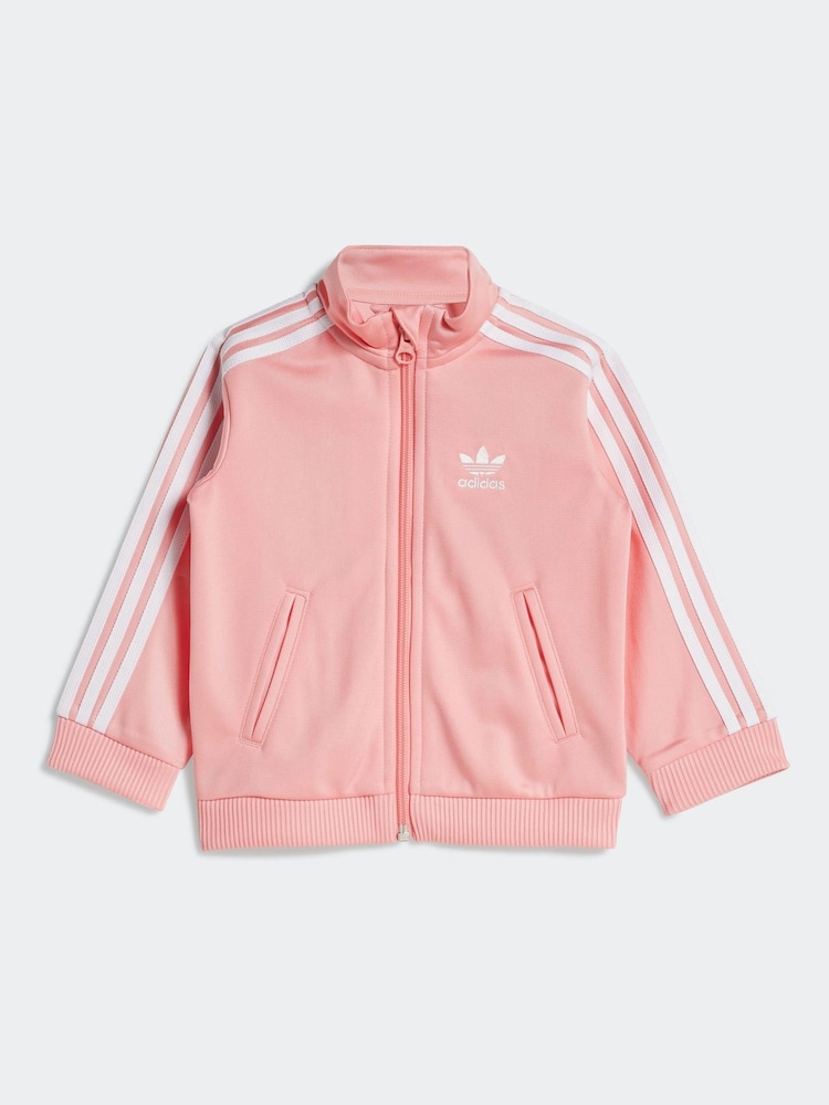 adidas Originals Pink Infants Firebird Tracksuit - Image 2 of 7