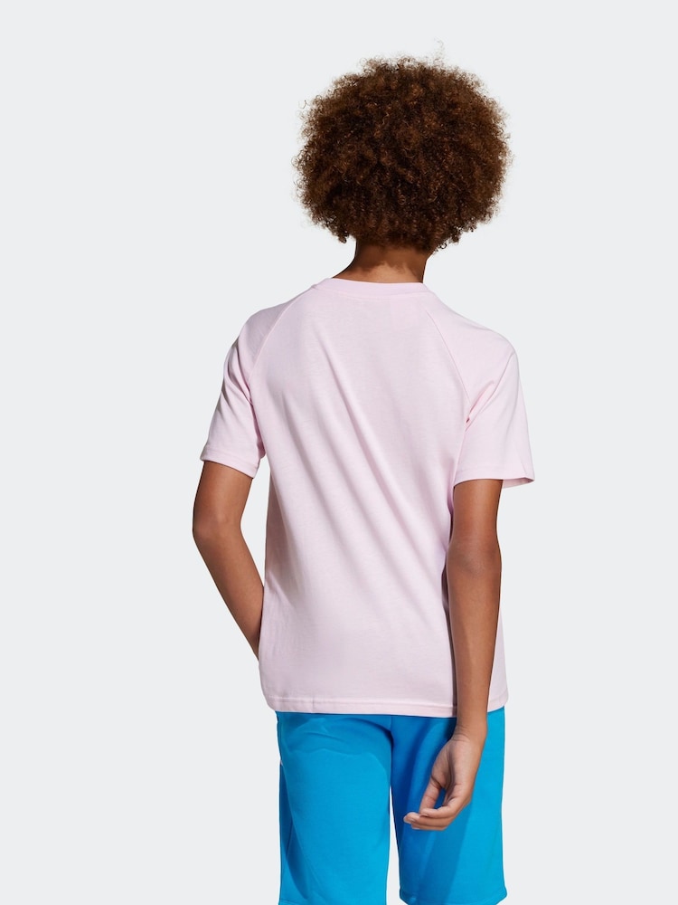 adidas originals Pink Graphic 100% Cotton T-Shirt - Image 2 of 5