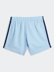 adidas originals Blue Kids 100% Cotton Shorts T-Shirt Set - Image 4 of 7
