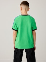 adidas originals Green 3 Stripe 100% Cotton T-Shirt - Image 3 of 5