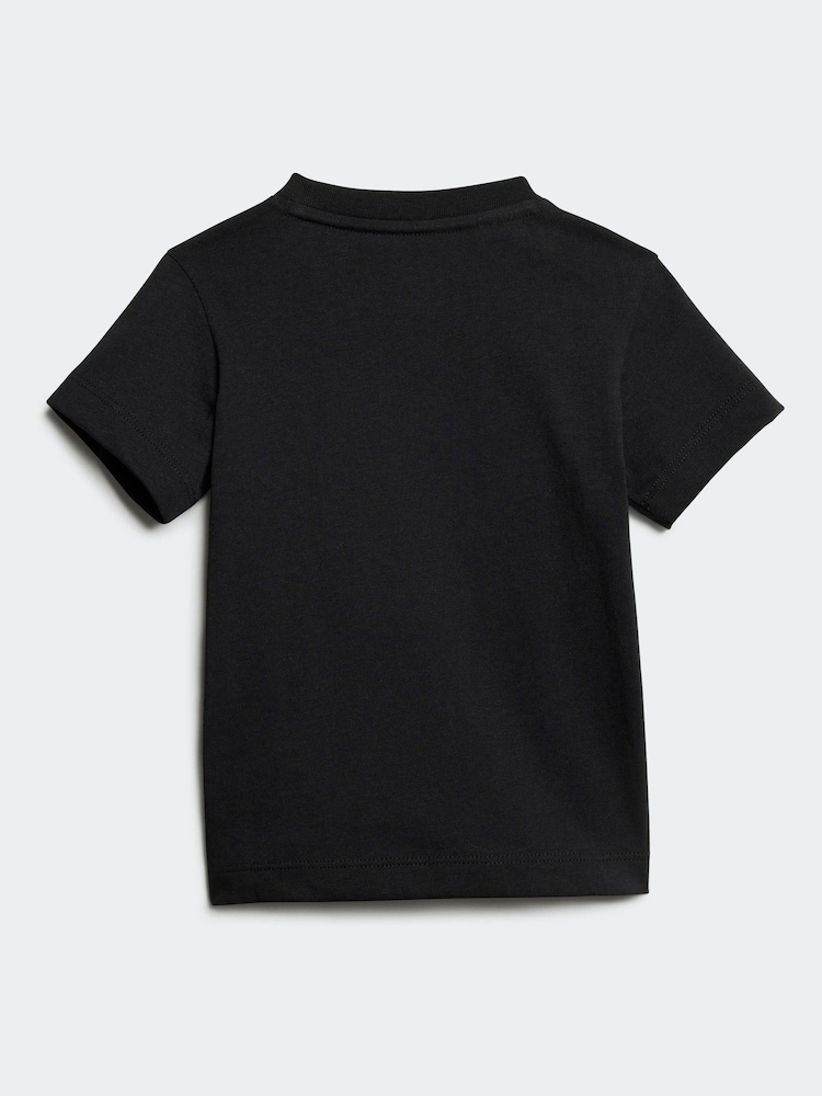 adidas originals Black Kids 100% Cotton Shorts T-Shirt Set - Image 3 of 7