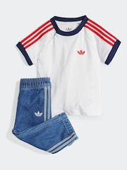 adidas originals Blue Denim 100% Cotton T-Shirt Set - Image 1 of 7