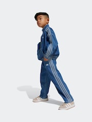 adidas originals Blue 100% Cotton Denim Tracksuit - Image 5 of 8