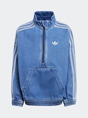adidas originals Blue 100% Cotton Denim Tracksuit - Image 7 of 8