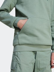 adidas originals Green Small Trefioil Logo Hoodie - Image 5 of 6