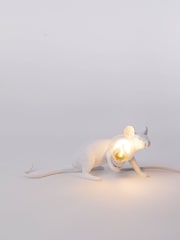 Seletti White Sitting Mouse Resin Table Lamp - Image 2 of 5