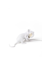 Seletti White Sitting Mouse Resin Table Lamp - Image 4 of 5