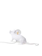 Seletti White Sitting Mouse Resin Table Lamp - Image 5 of 5