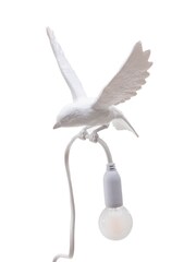 Seletti White Sparrow Landing Resin Table Lamp with Clamp - Image 4 of 6