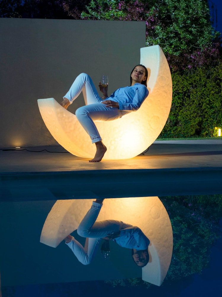 Seletti White My Moon Floor Seat Lamp - Image 2 of 5