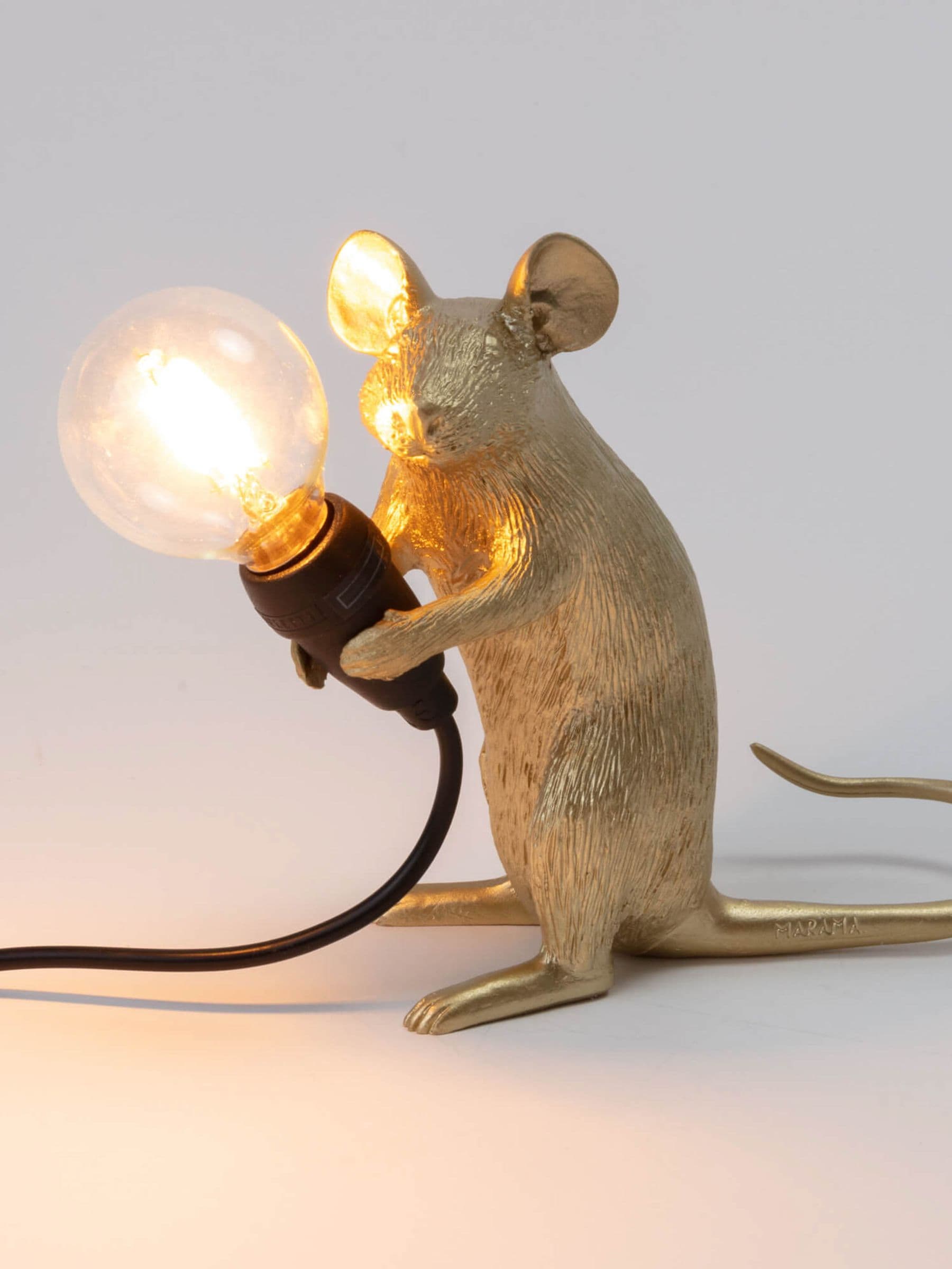Buy Seletti Gold Sitting Mouse Resin Table Lamp from the Next UK online shop