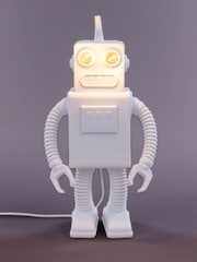 Seletti White Robot Porcelain Table Lamp - Image 2 of 6