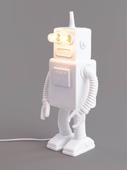 Seletti White Robot Porcelain Table Lamp - Image 3 of 6