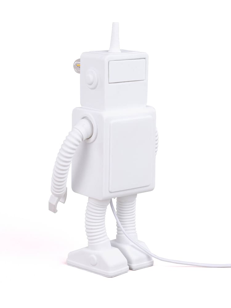 Seletti White Robot Porcelain Table Lamp - Image 6 of 6
