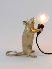Seletti Gold Standing Mouse Resin Table Lamp - Image 2 of 6