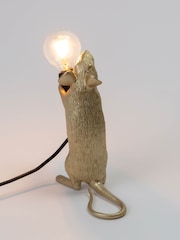 Seletti Gold Standing Mouse Resin Table Lamp - Image 4 of 6