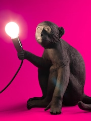 Seletti Black Sitting Monkey Outdoor Table Lamp - Image 1 of 5