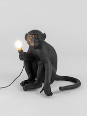Seletti Black Sitting Monkey Outdoor Table Lamp - Image 2 of 5